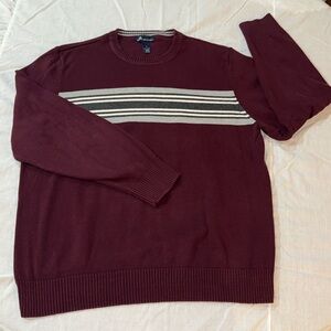 Men’s Maroon Crewneckk Sweater by John Ashford